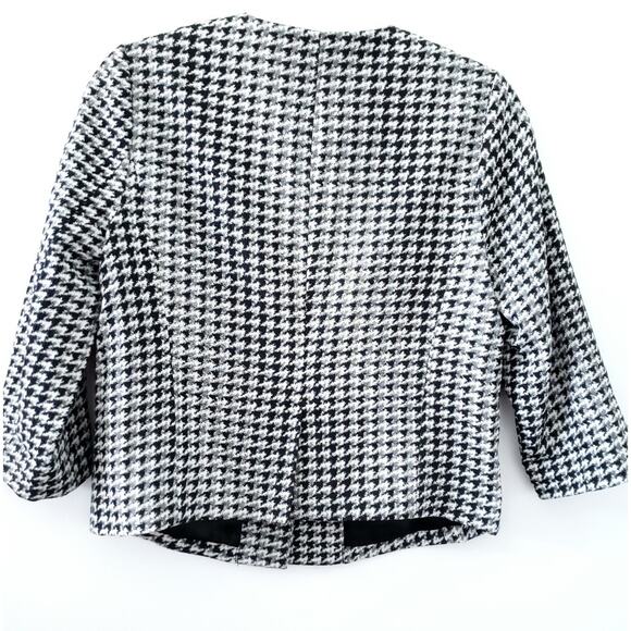 The Limited Scandal Collection Houndstooth Blazer Black White Small Career Work - Picture 3 of 8